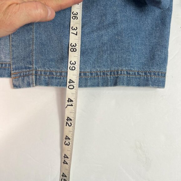 VTG Eddie Bauer Women's Denim Shirt Dress Size M Button-Front Long Sleeve Casual - Picture 10 of 11